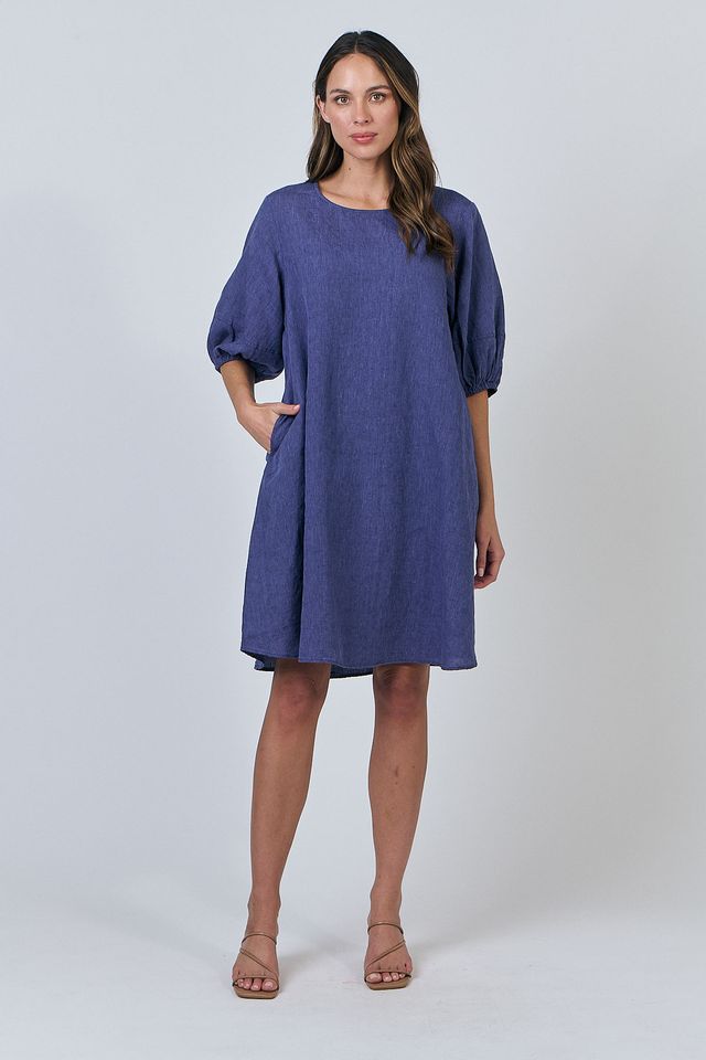 Naturals Linen 3/4 Sleeve Dress
