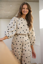 Naturals Polka Dot 3/4 Sleeve Blouse