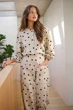 Naturals Polka Dot 3/4 Sleeve Blouse