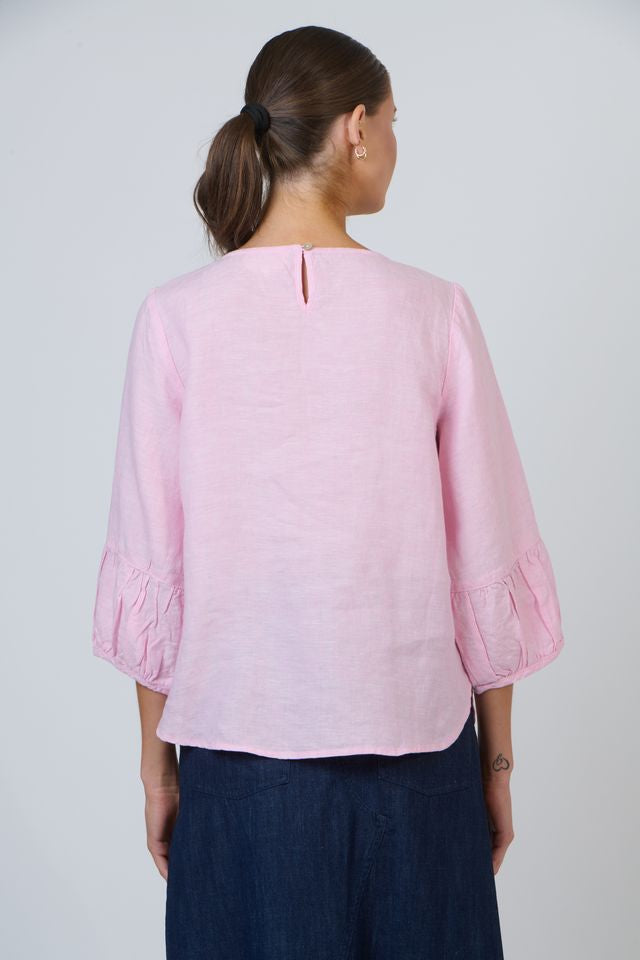 Naturals 3/4 Puff Sleeve Top