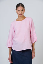 Naturals 3/4 Puff Sleeve Top