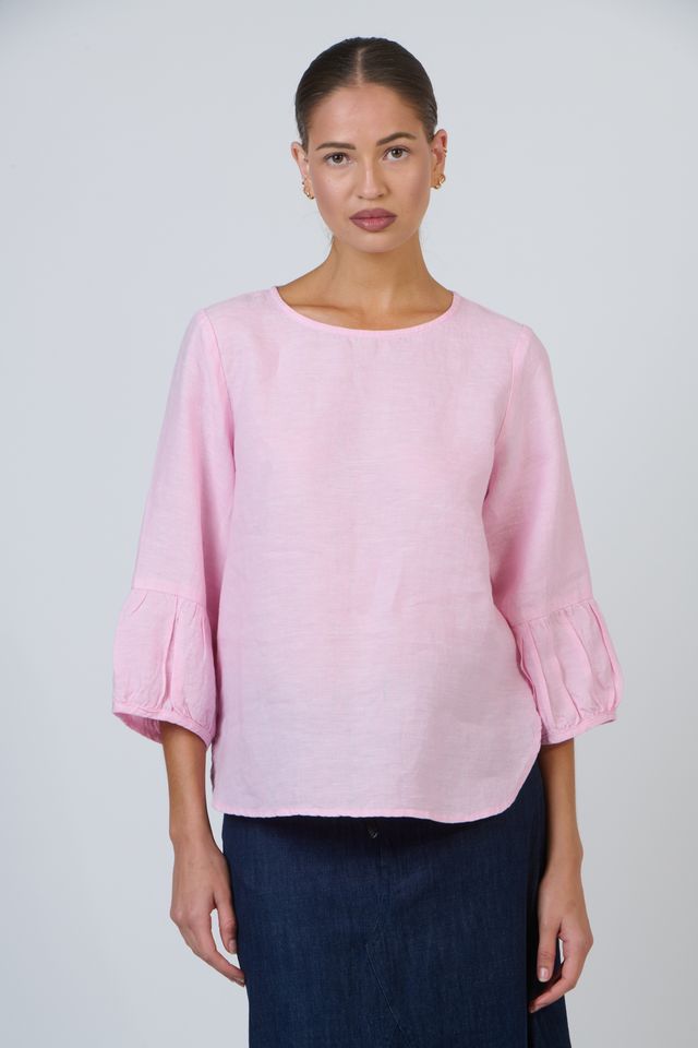 Naturals 3/4 Puff Sleeve Top