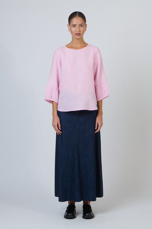 Naturals 3/4 Puff Sleeve Top