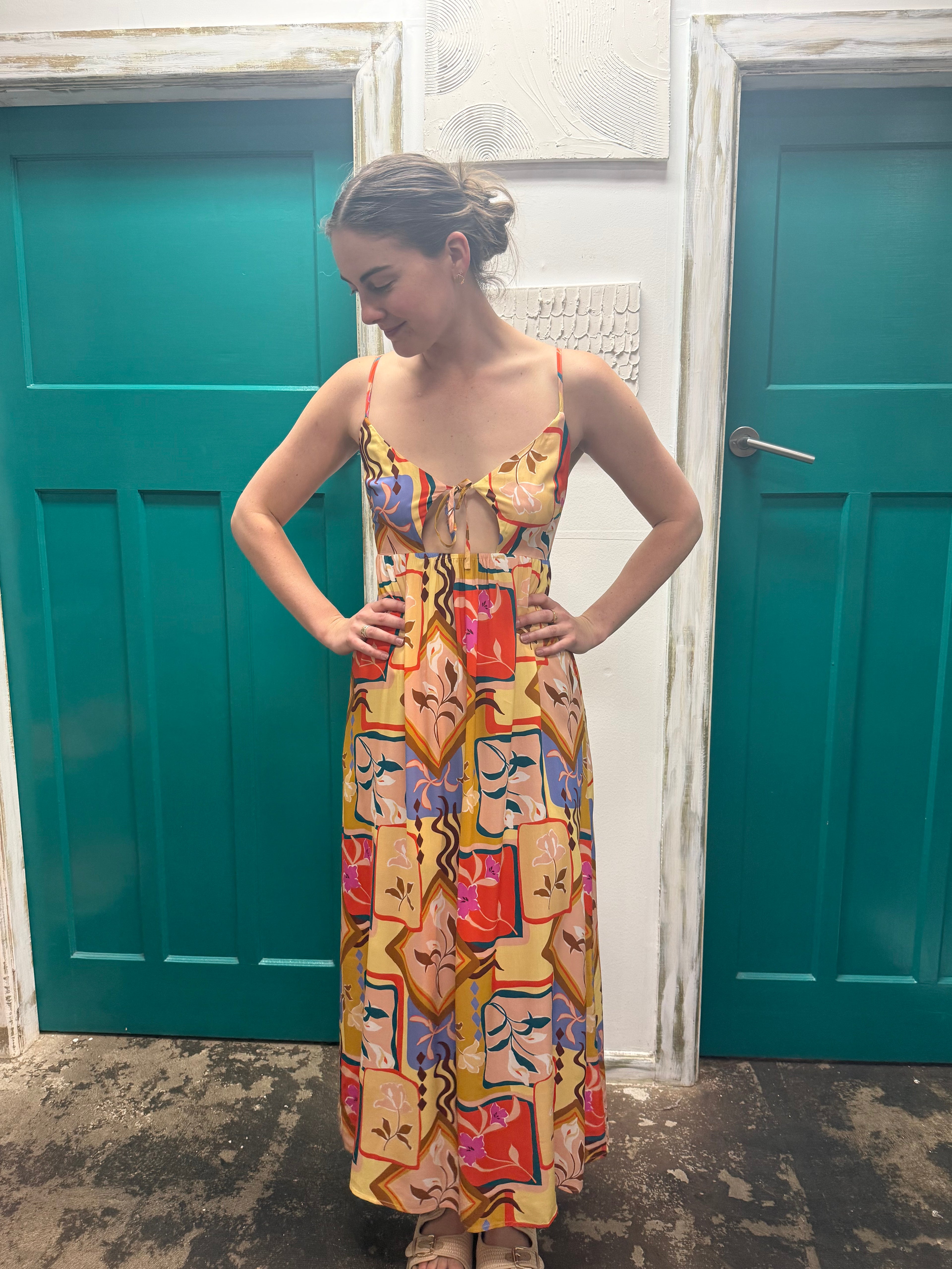 Mink pink rosin midi dress