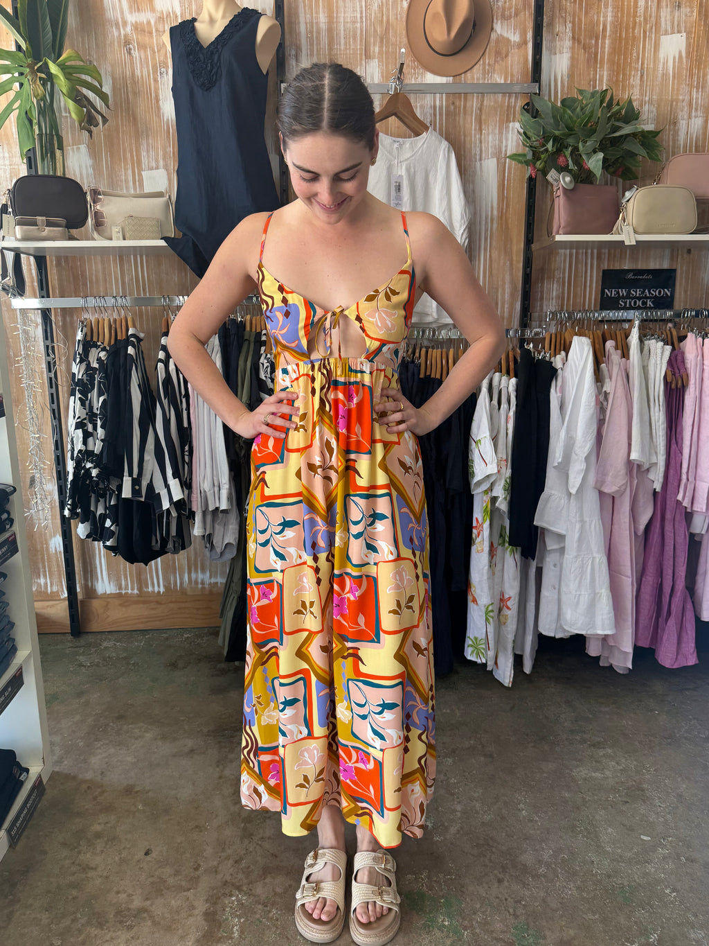 Mink pink rosin midi dress