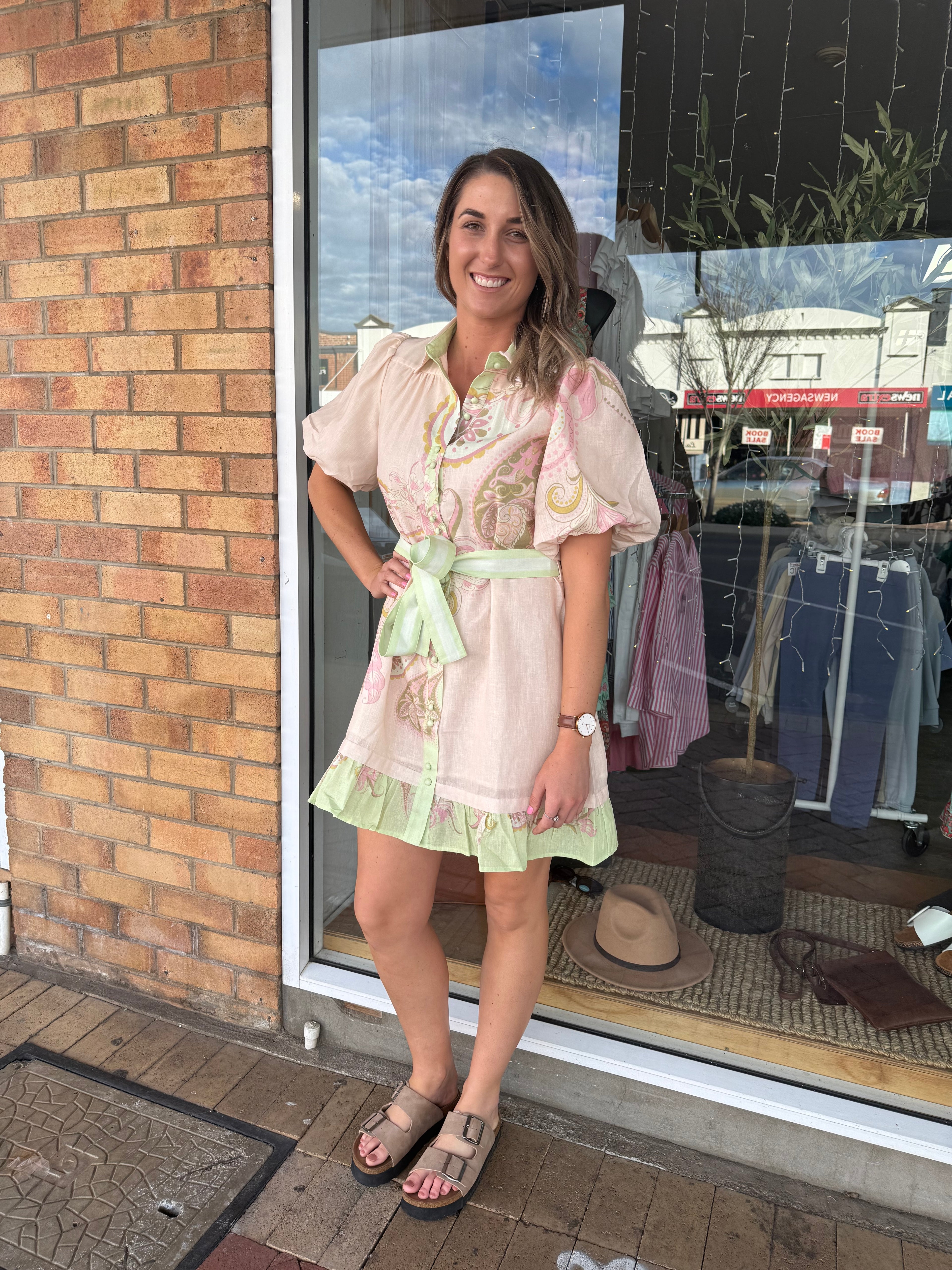 Mia Milani button up knee length dress