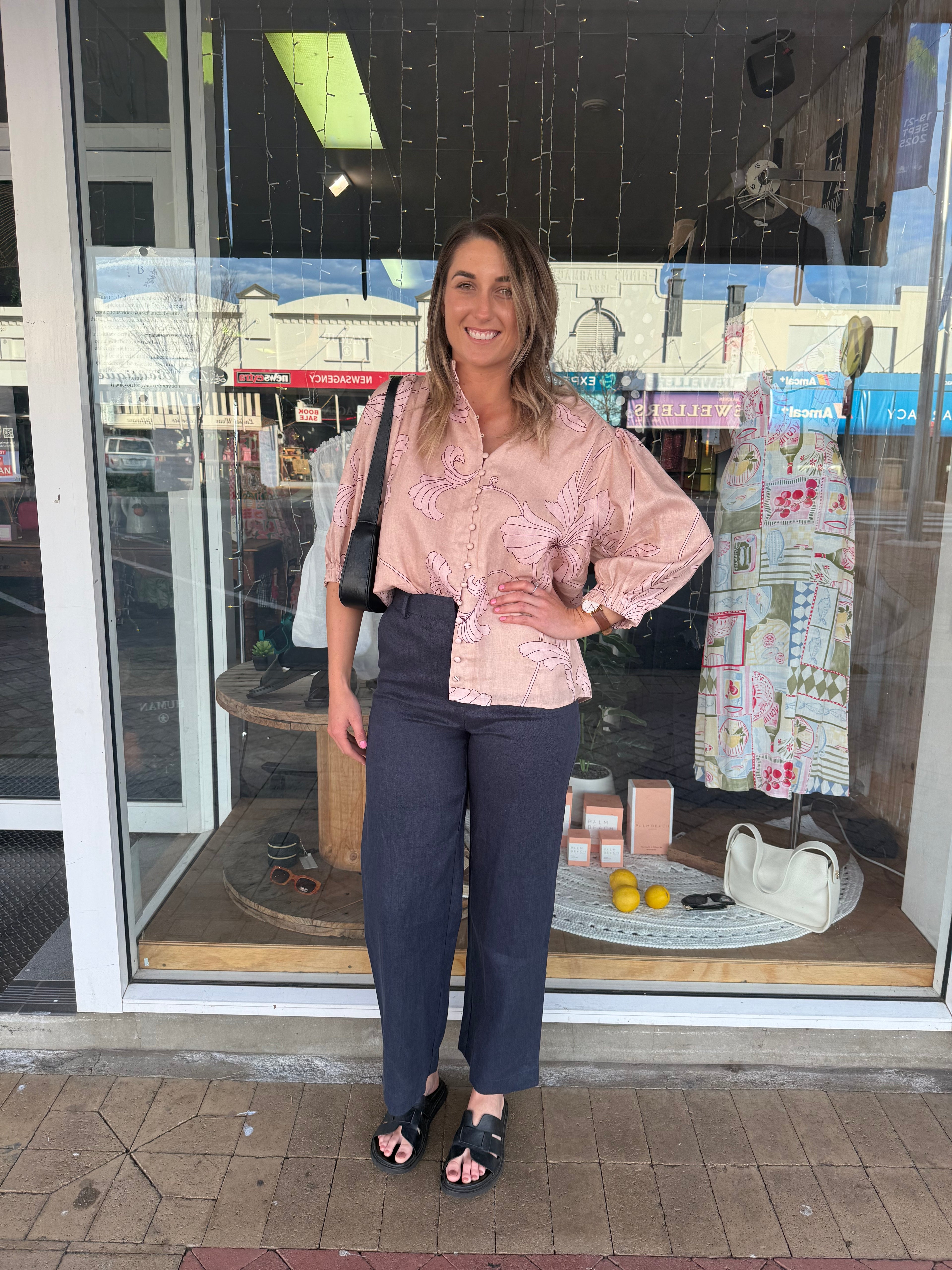 Adorne Lulu Wide Leg Linen Pant