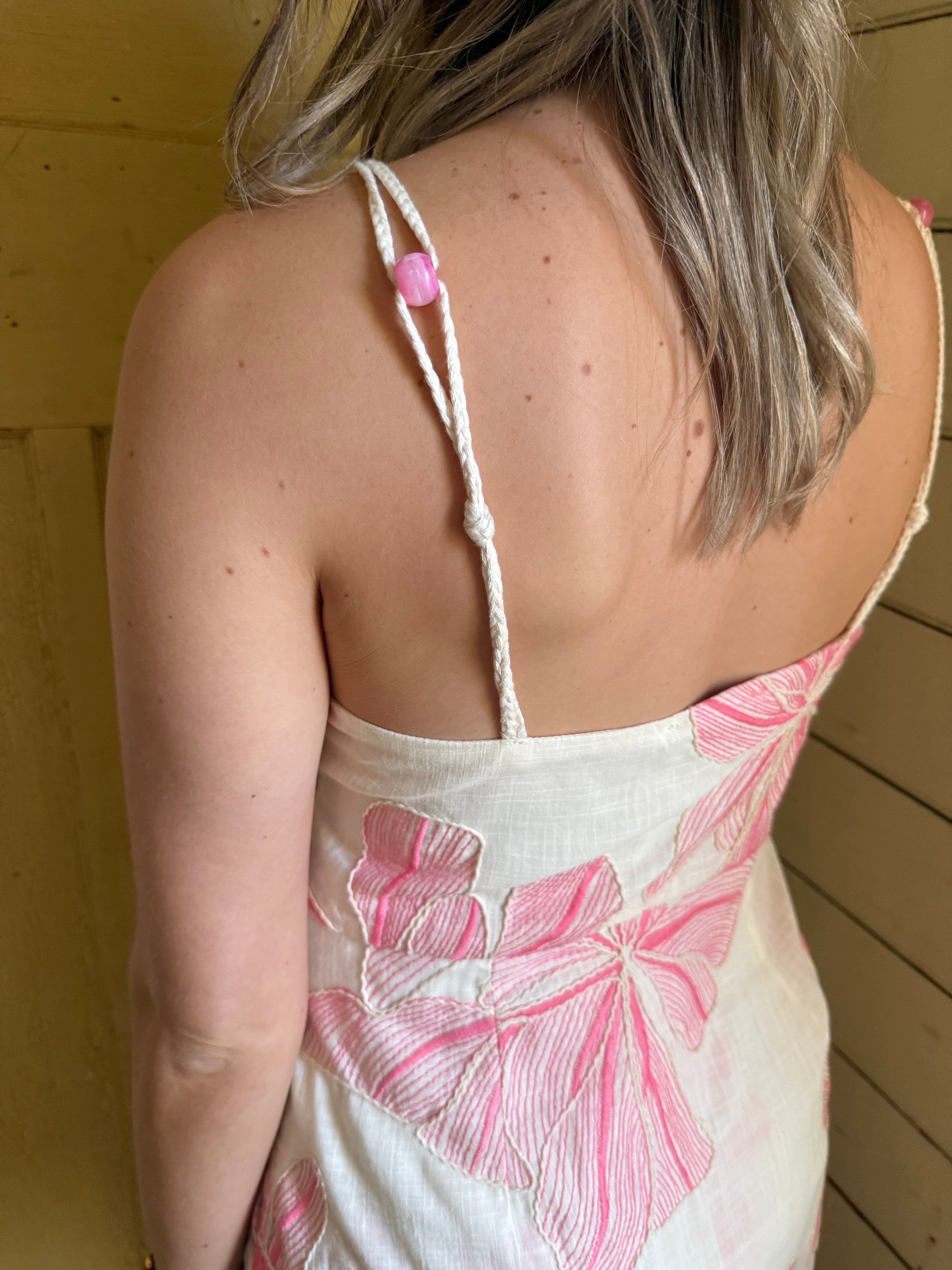 Liora pink floral Woven Playsuit