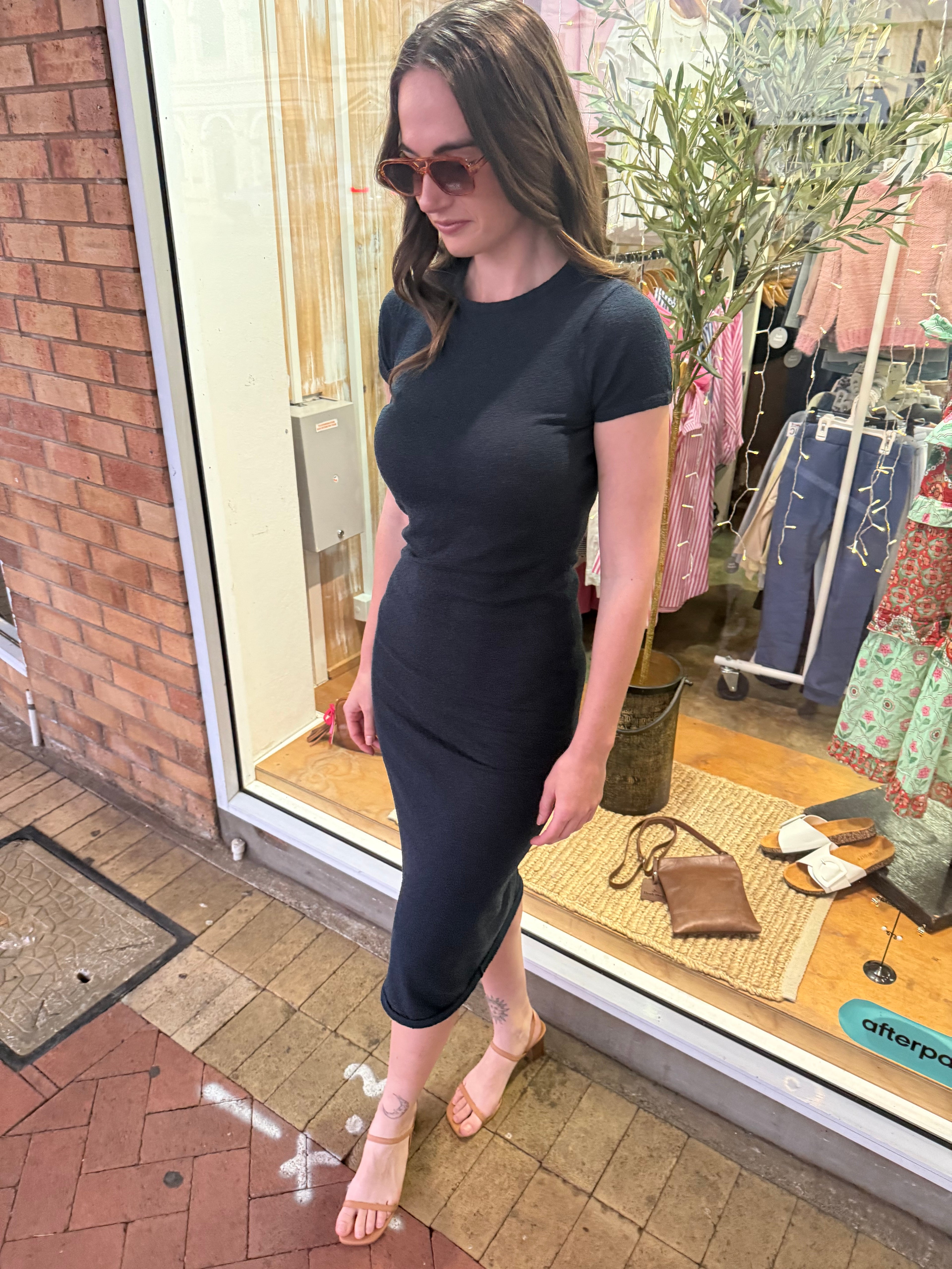 ONLY navy knit Maxi Dress