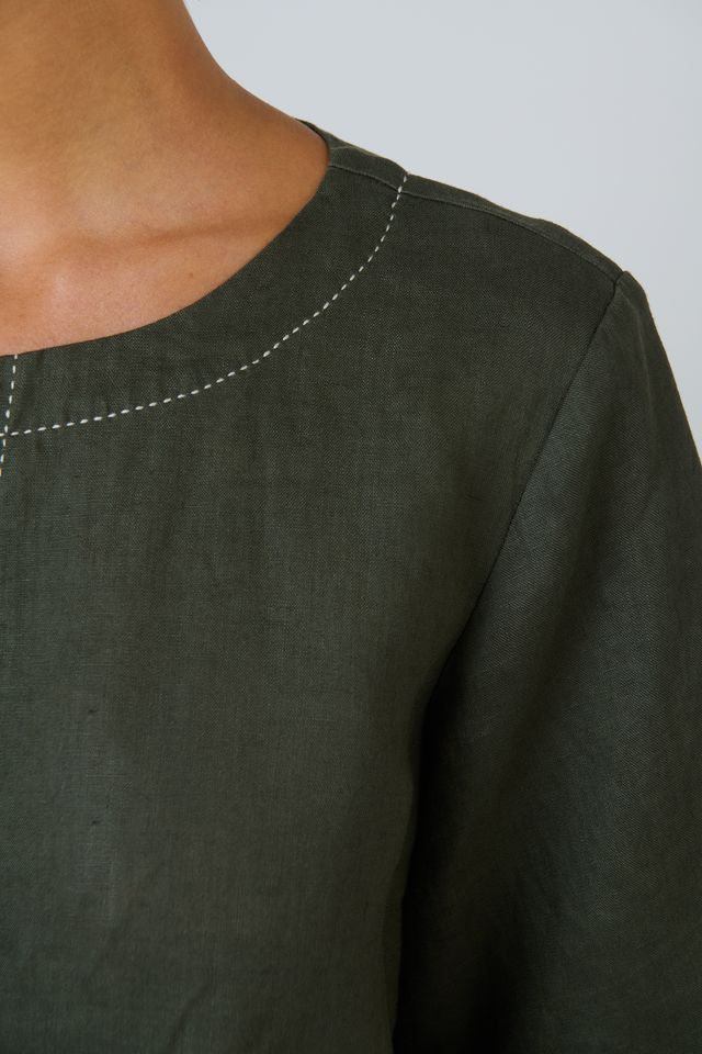 S26-GA724A Naturals linen top