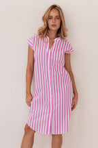 Kaleido Cotton Extd Sleeve Dress