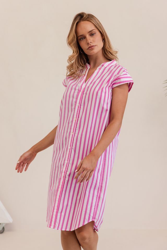 Kaleido Cotton Extd Sleeve Dress