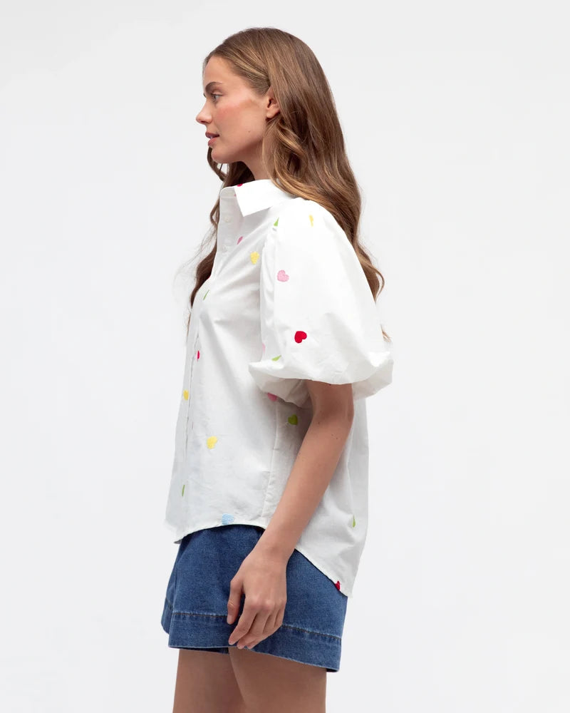 LABEL OF LOVE Embroidered Heart Top