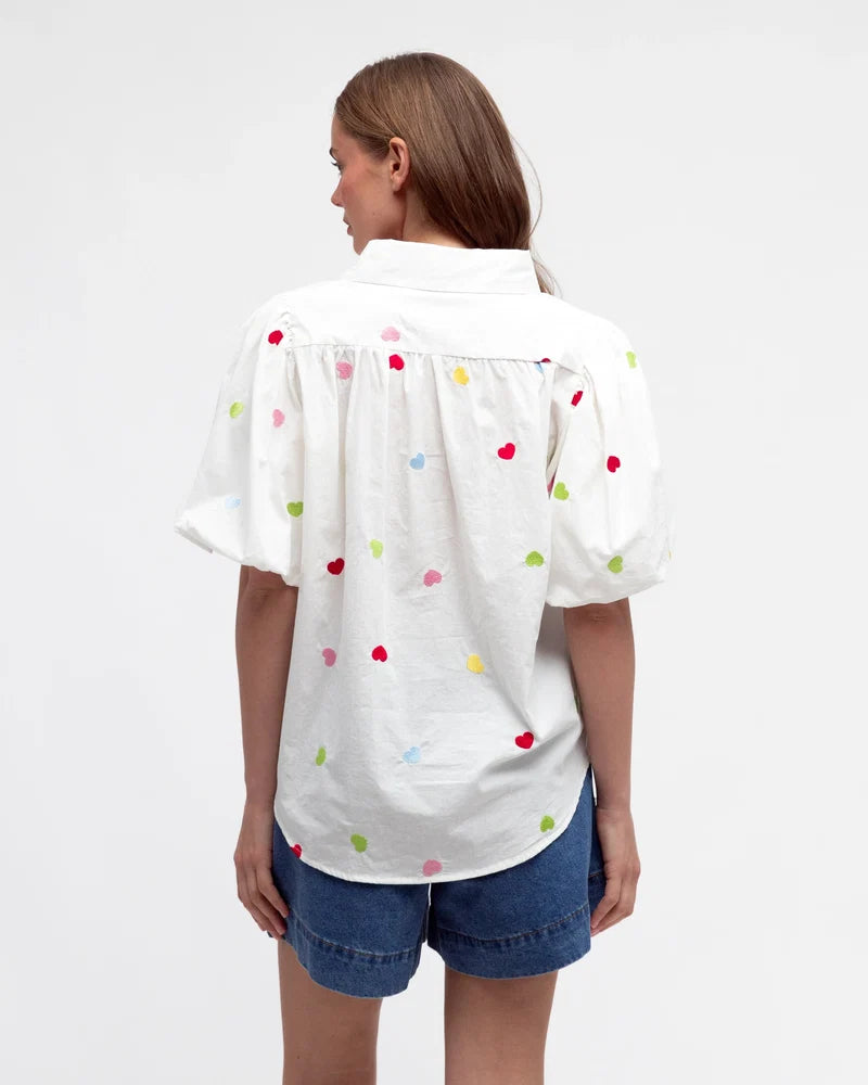 LABEL OF LOVE Embroidered Heart Top