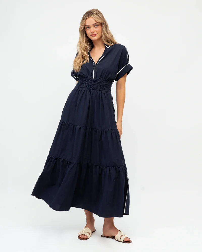 LABEL OF LOVE Contrast Tipped Mini Dress