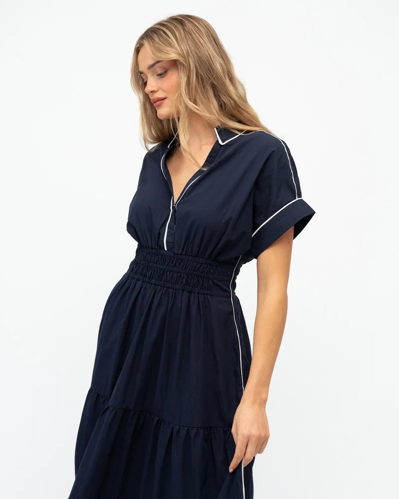LABEL OF LOVE Contrast Tipped Mini Dress
