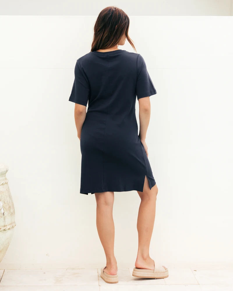 LABEL OF LOVE Tie Waist T-Shirt Dress