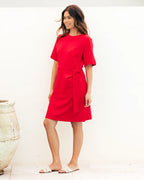 LABEL OF LOVE Tie Waist T-Shirt Dress