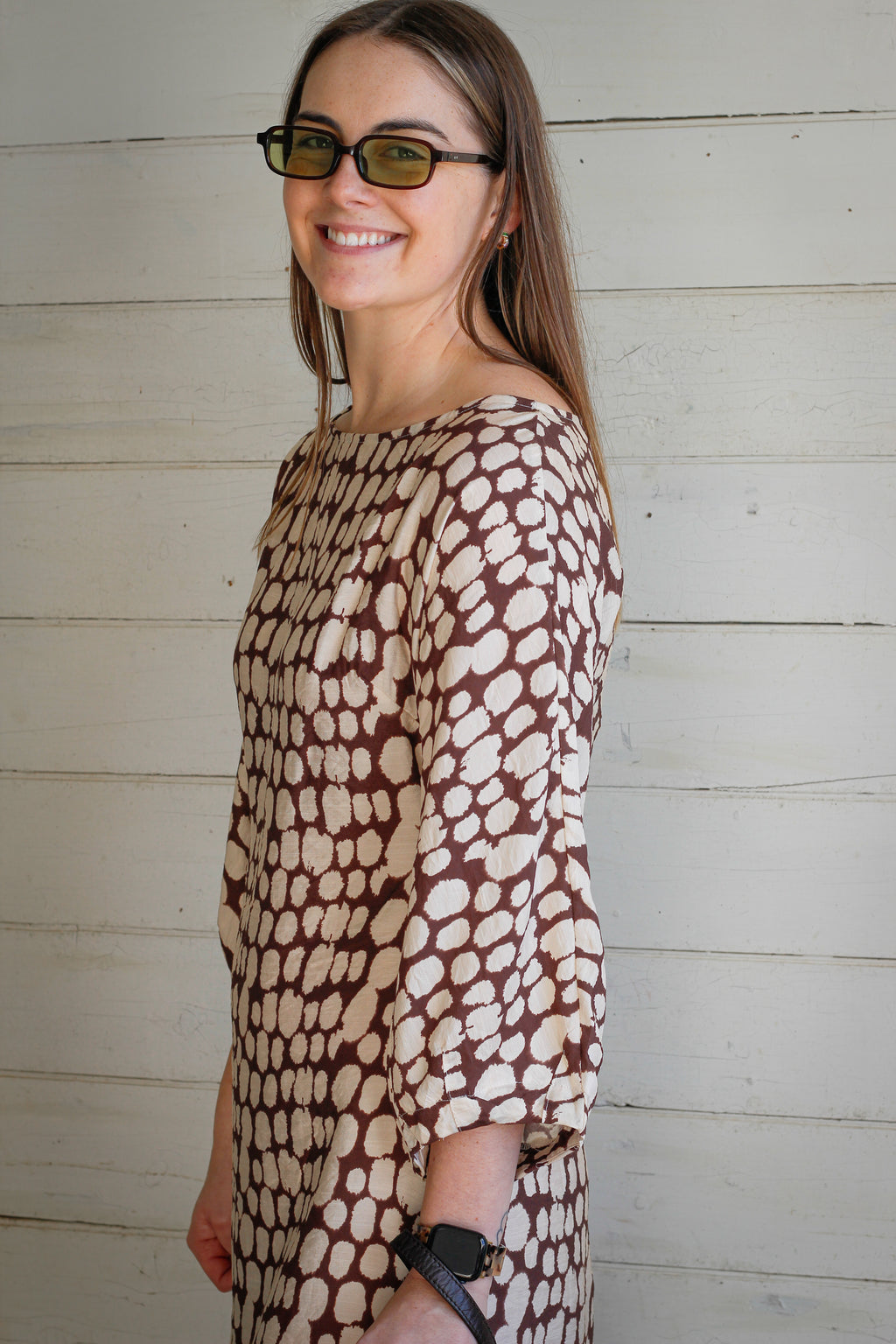 White Closet Coastal Abstract Mini Dress