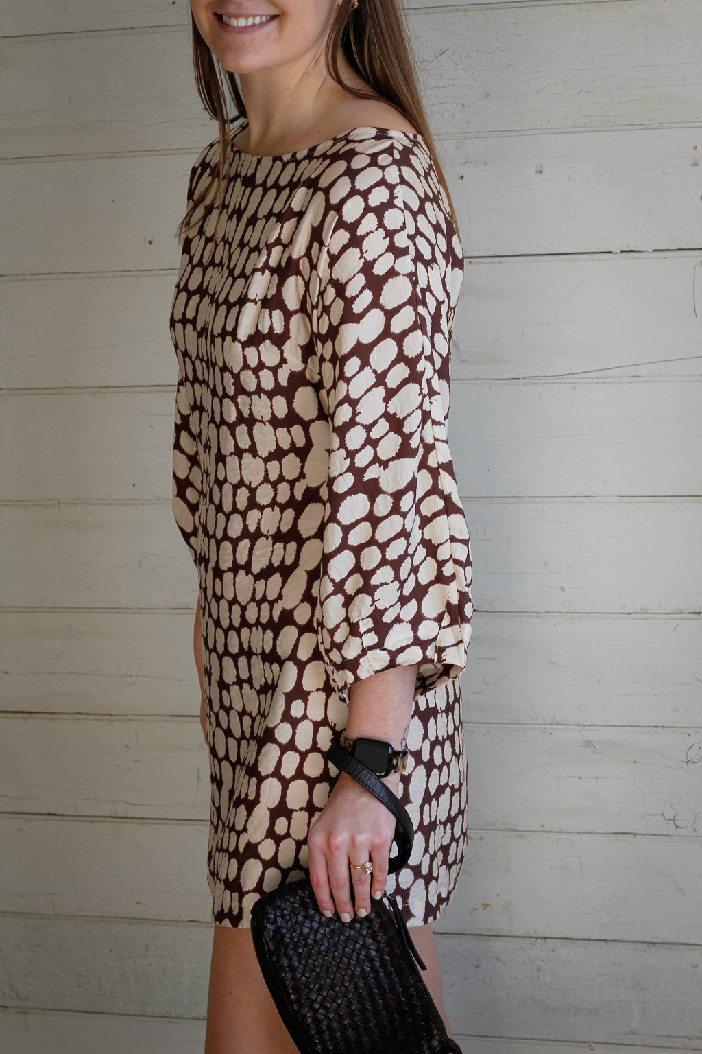 White Closet Coastal Abstract Mini Dress