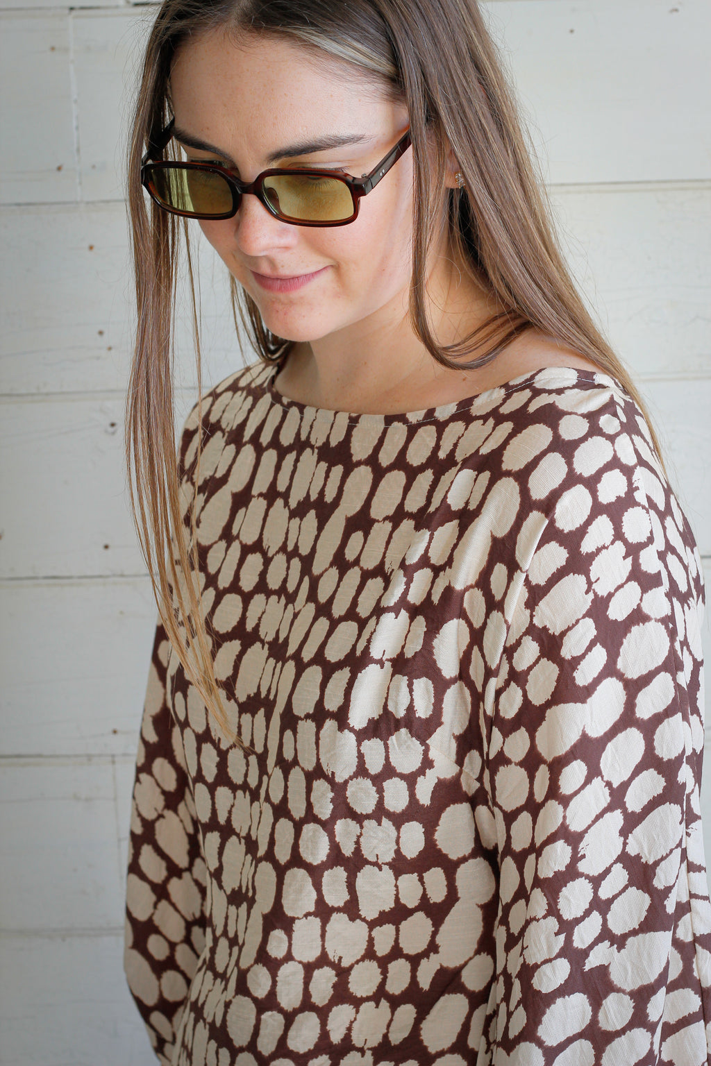 White Closet Coastal Abstract Mini Dress