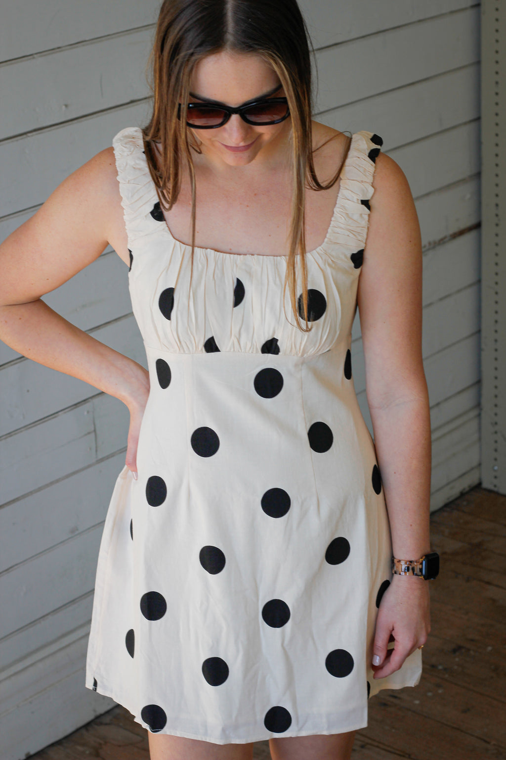 Here Comes the Sun Polka Dot Mini Dress