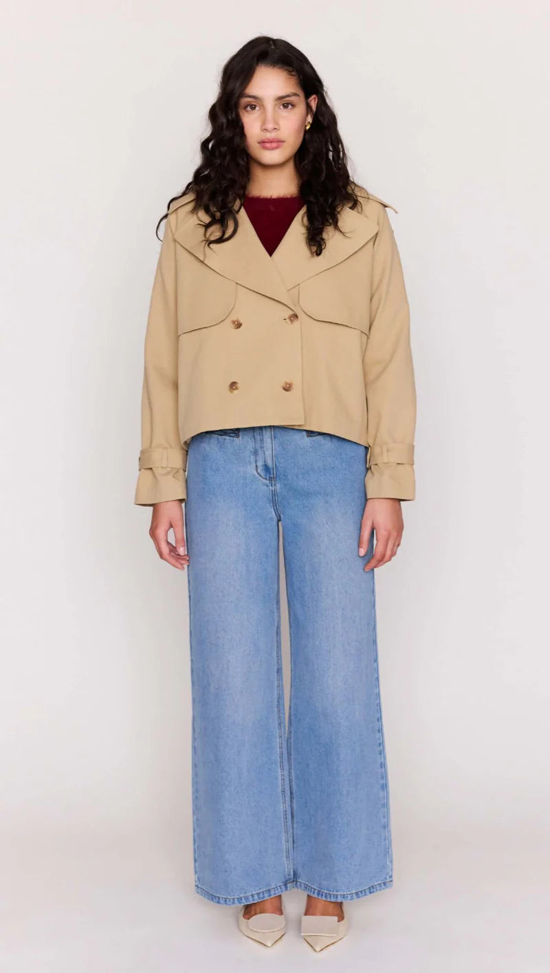 MINK PINK Aya Cropped Trench