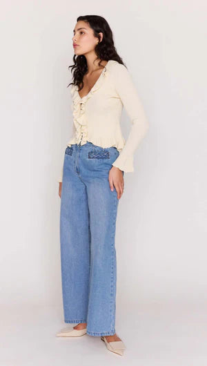 MINK PINK Mirabel Ruffled Cardigan