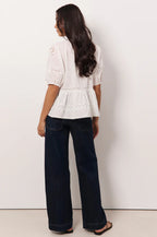 Adorne Ophelia Boho Peplum Top