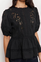 Adorne Ophelia Boho Peplum Top