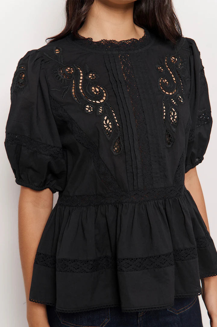 Adorne Ophelia Boho Peplum Top
