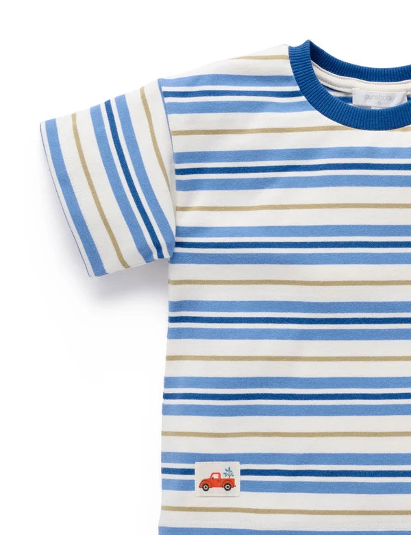 Purebaby Classic Stripped Relaxed Tee