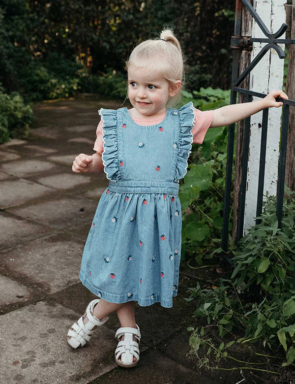 Purebaby Embroided Strawberry Pinnie
