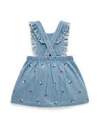 Purebaby Embroided Strawberry Pinnie