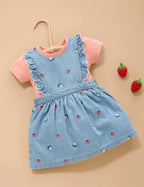 Purebaby Embroided Strawberry Pinnie