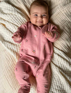 Purebaby Embroided Fleece Growsuit