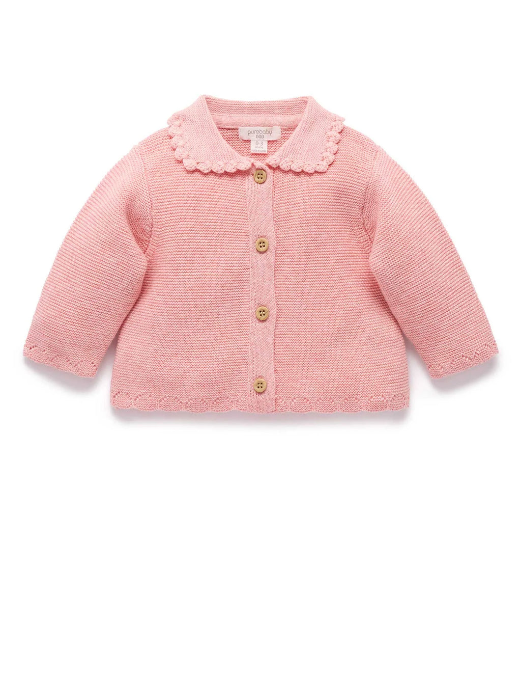 Purebaby Crochet Collar Cardigan