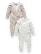 Purebaby 2 Pack Growsuit