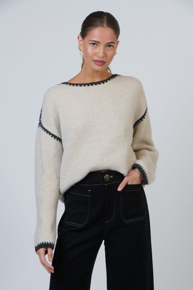 Namastai Black Trim Knit