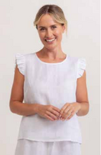 See Saw Ruffle Sleeveless Top