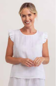 See Saw Ruffle Sleeveless Top