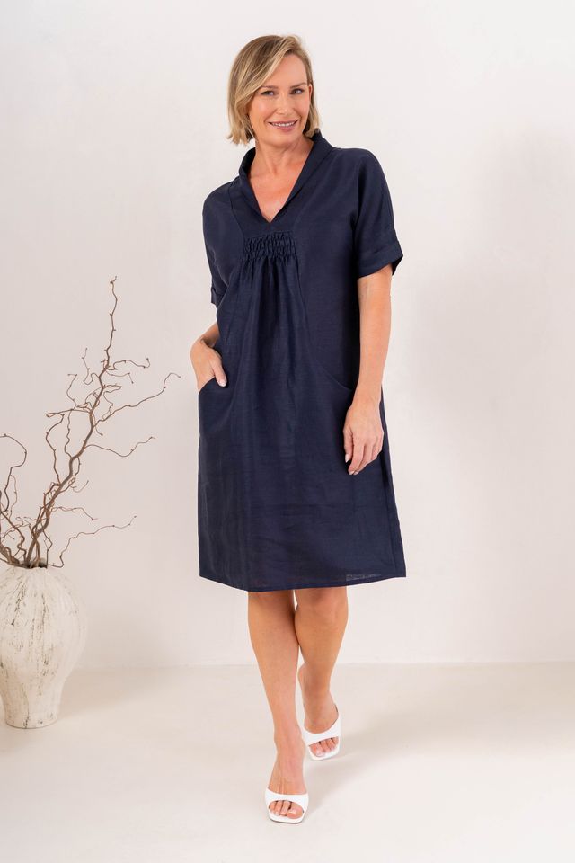 See Saw Shawl Collar 2Pkt Dress
