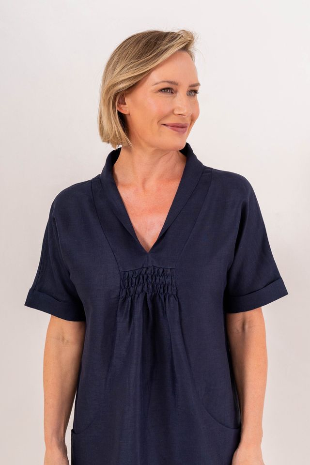 See Saw Shawl Collar 2Pkt Dress