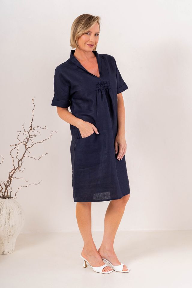 See Saw Shawl Collar 2Pkt Dress