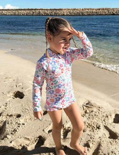 Purebaby Printed L/S Swimsuit