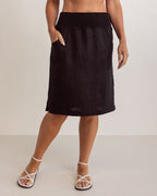 See Saw Linen Rib Waist Skirt