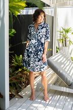 See Saw Linen Shirtmaker Dress