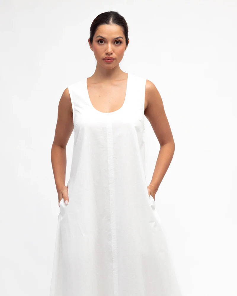 White Closet Plain Maxi Dress