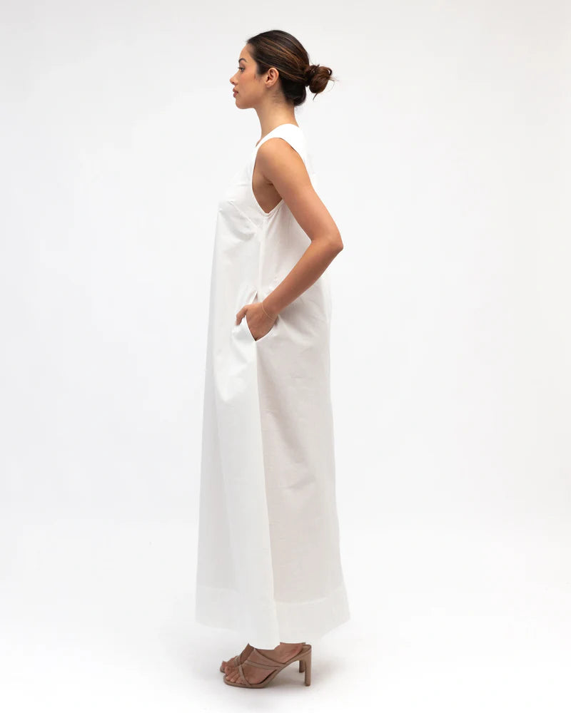 White Closet Plain Maxi Dress