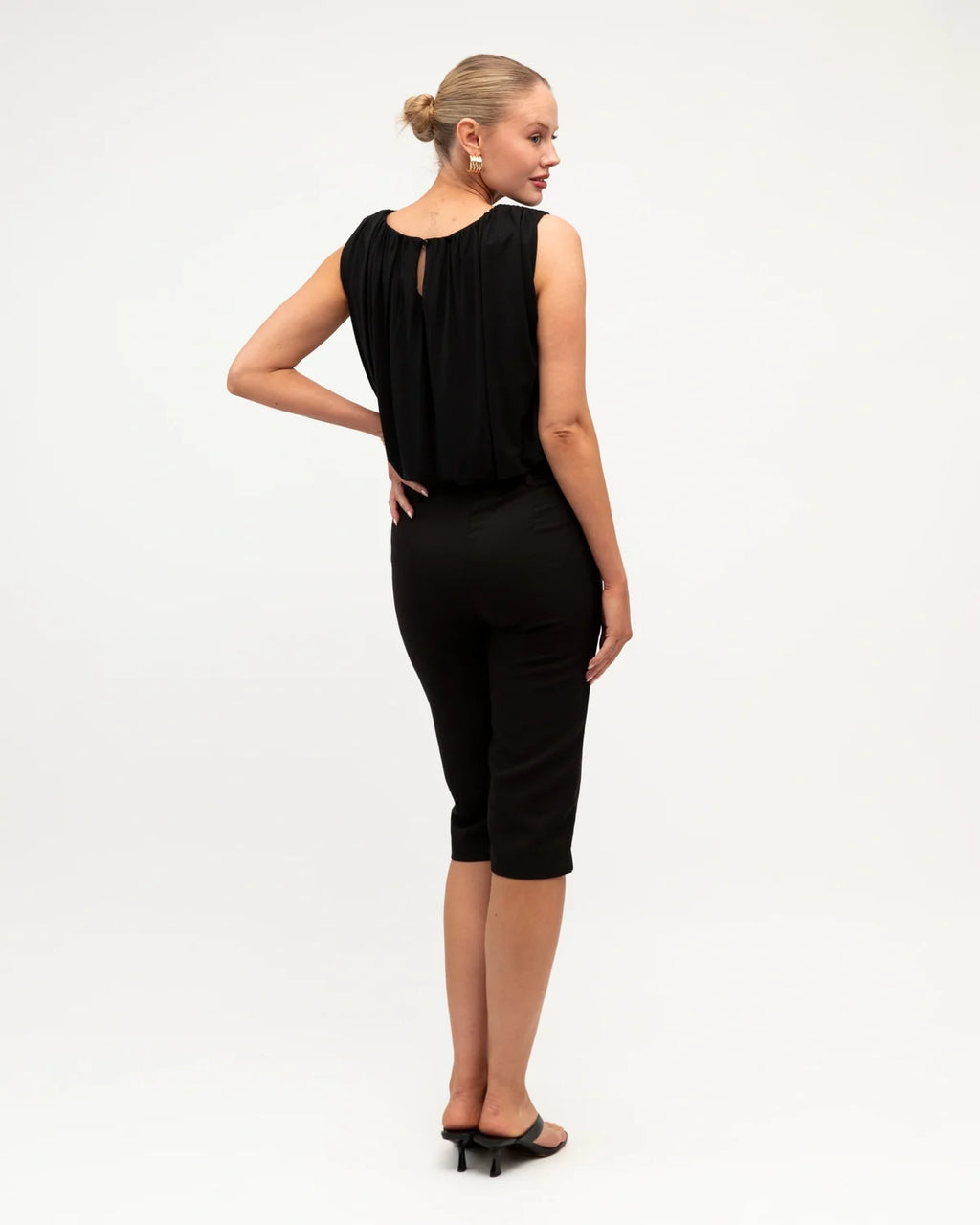 White Closet Bubble Hem Top